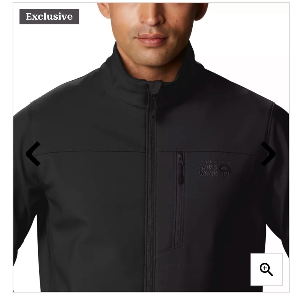 Mountain Hardwear Black Performance Jacket with High Collar